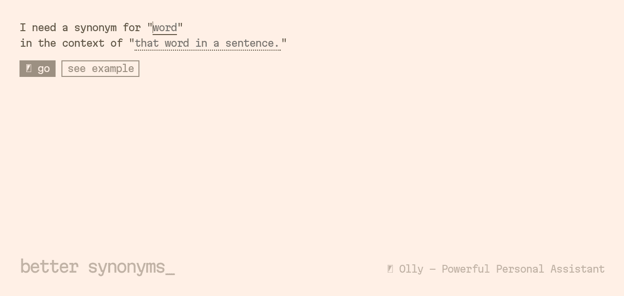 Better Synonyms