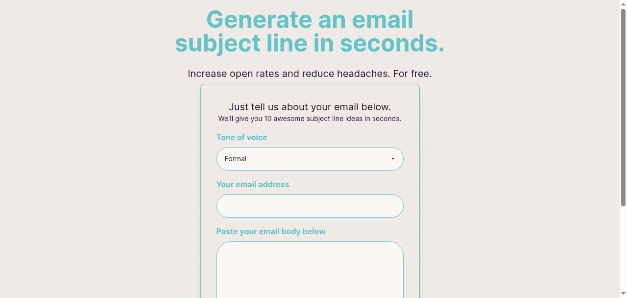 Subject Line Generator