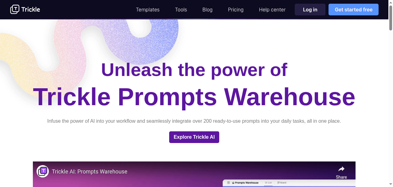 Trickle AI: Prompts Warehouse