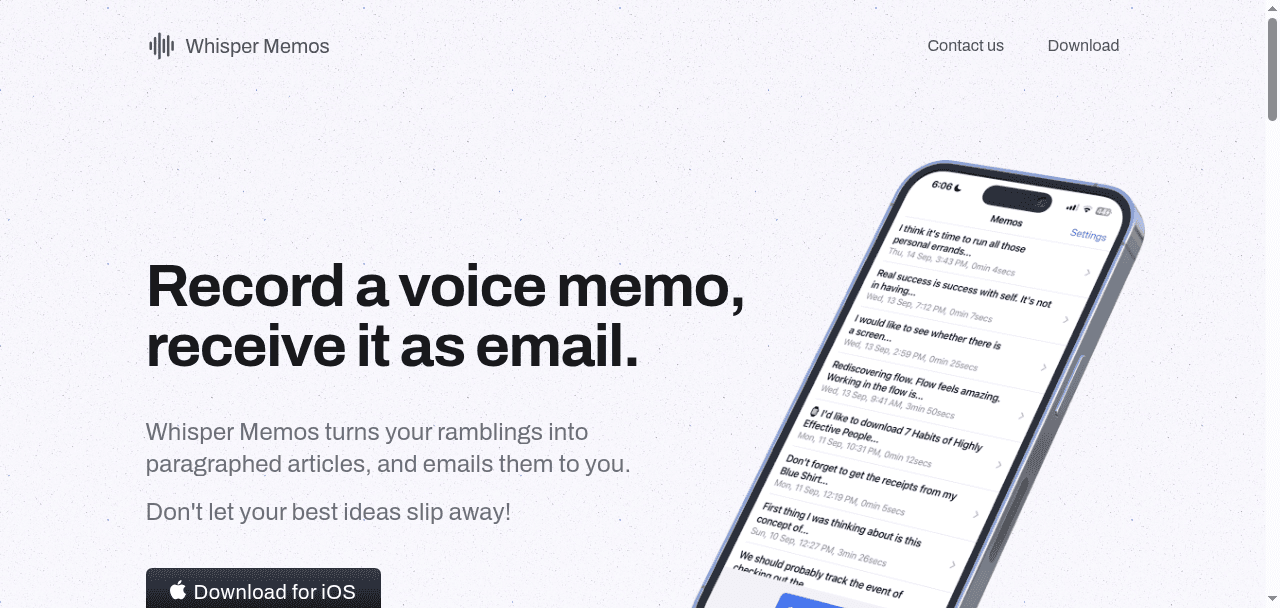 Whisper Memos
